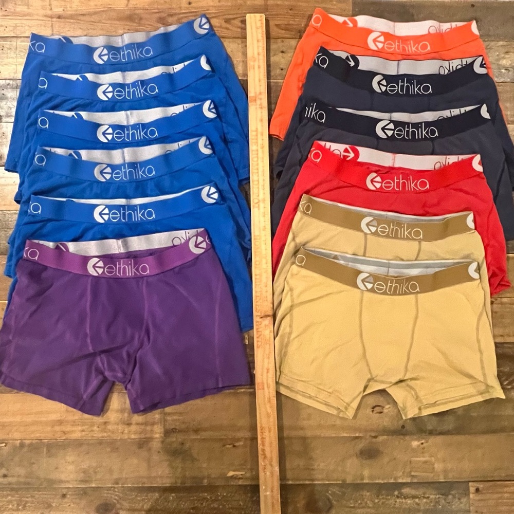 Ethika Men's Boxer Briefs - Blue, Red, Purple, Tan